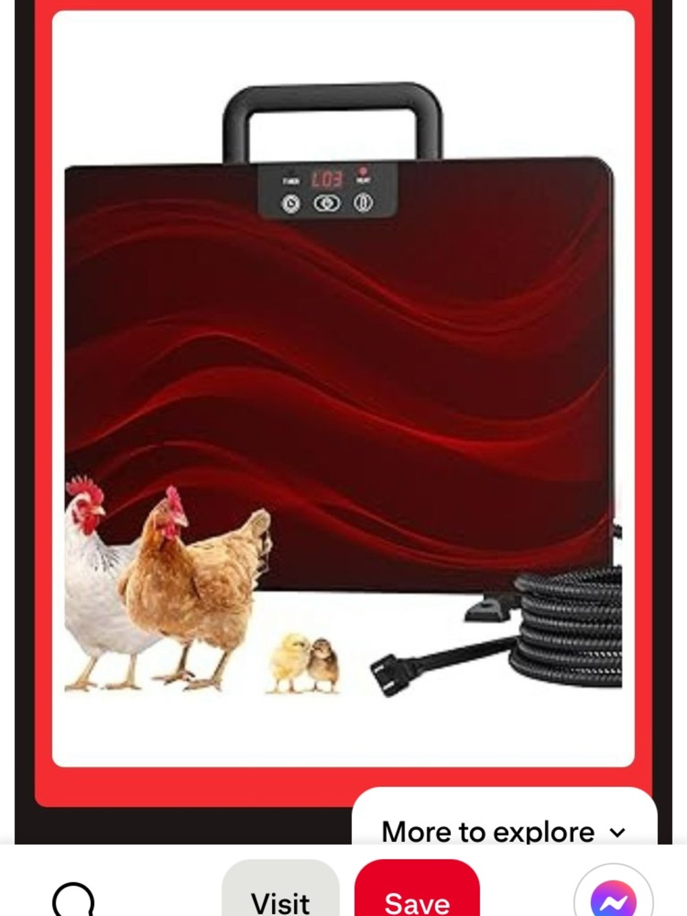 Chicken coop heater- Universal Poultry & Small Animal Heat Mat